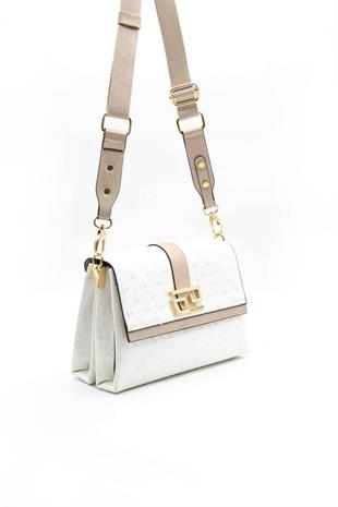 Silver & Polo SP1009 Kadın Çapraz Çanta Logolu Sedef-S.Nut