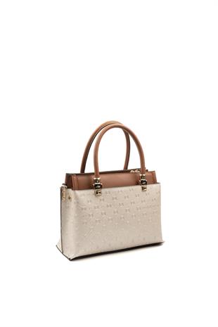 Silver & Polo Bej - Taba SP826 Kadın Çanta Modelleri>El Çantası