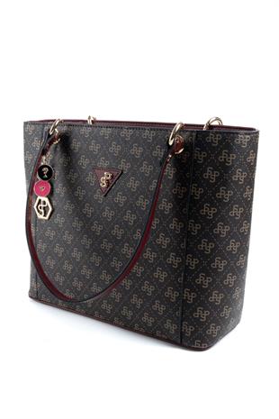 Silver & Polo Kahve Sarı - Bordo SP1176 Kadın Omuz Çantası