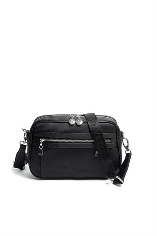 Silver & Polo SP1280 Kadın Çapraz Çanta Petek Siyah-Siyah