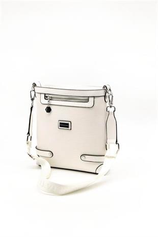 Silver & Polo SP1120 Kadın Çapraz Çanta Petek Beyaz