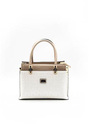 Silver & Polo SP826 Kadın El Çantası Logolu Sedef-S.Nut