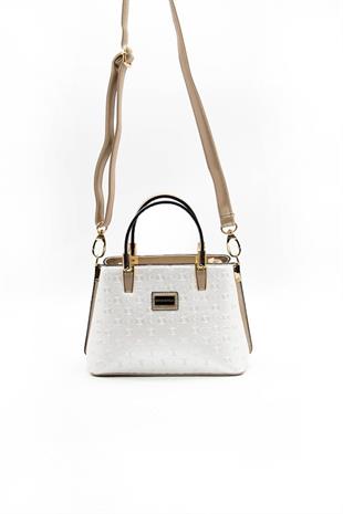 Silver & Polo SP987 Kadın El Çantası Logolu Sedef-S.Nut