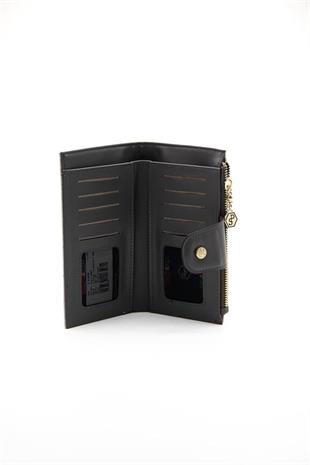 Silver & Polo SP1140 Kadın Cüzdan & Kartlık Logolu A.Gümüş-Antrasit