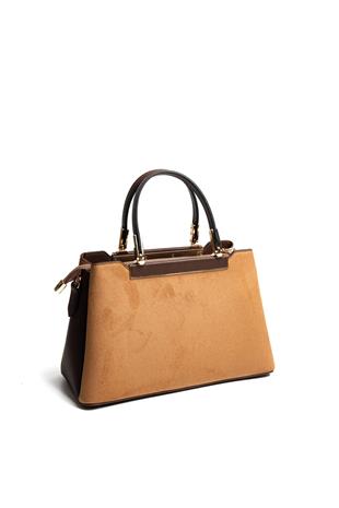 Silver & Polo SP913 Kadın El Çantası Süet Taba-Kahve