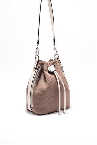 Silver Polo SP1137 Kadın Omuz Çantası Petek Kum-Kemik