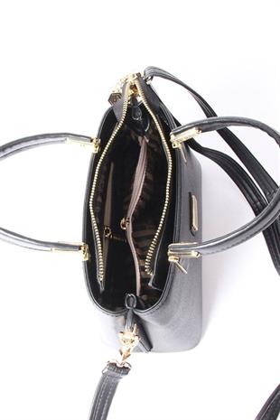 Silver & Polo SP987 Kadın El Çantası Ekose Kahve-Siyah