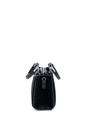 Silver & Polo SP1133 Kadın El Çantası Fashion Siyah-Rugan Siyah