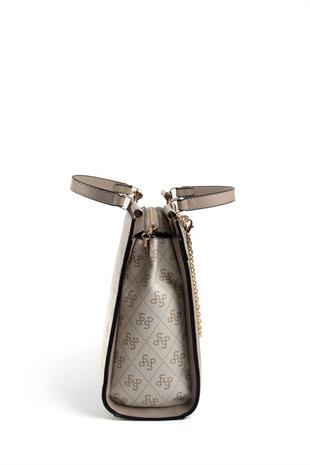 Silver & Polo SP1166 Kadın El Çantası Monogram Bej-Kum