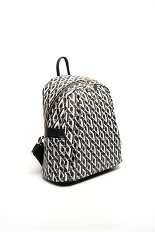 Silver & Polo SP926 Kadın Sırt Çantası Ekose Siyah