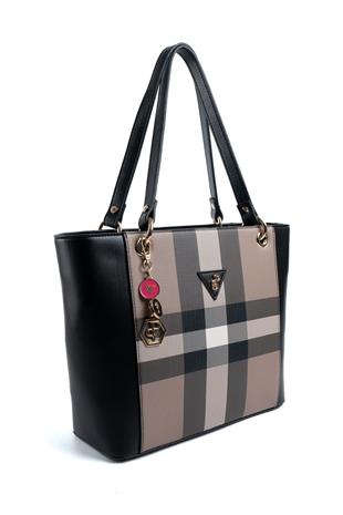 Silver & Polo Kahve - Siyah SP1176 Kadın Omuz Çantası