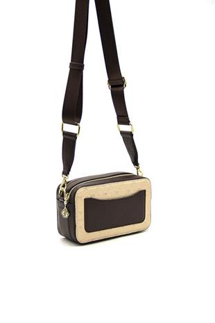 Silver & Polo SP1078 Kadın Çapraz Çanta Logolu Nut-Kahve