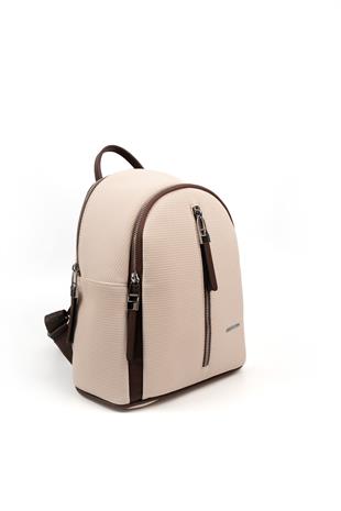 Silver & Polo Bej - Kahve SP901 Kadın Sırt Çantası