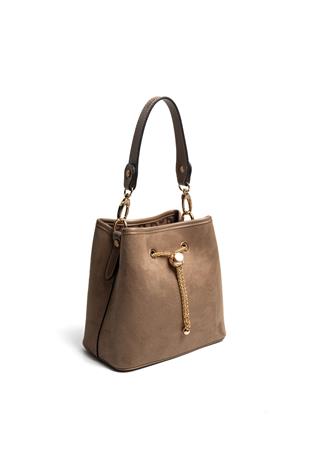 Silver & Polo SP1266 Kadın Çapraz Çanta Süet Vizon