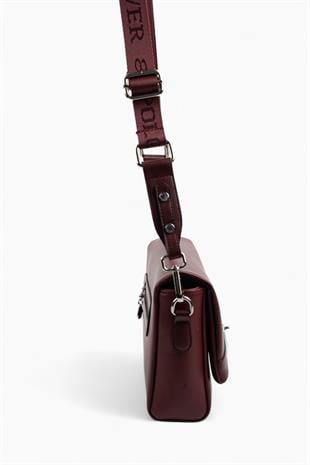 Silver & Polo SP1257 Kadın Çapraz Çanta Düz Bordo