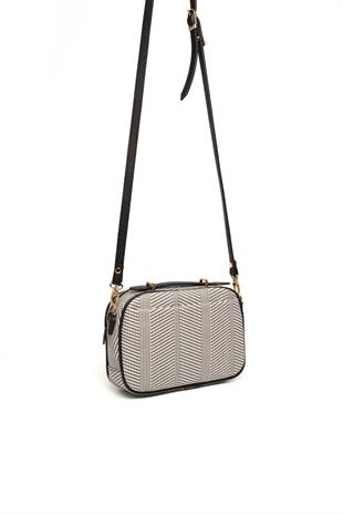 Silver & Polo Siyah Beyaz - Siyah SP1186 Kadın Çapraz Çanta