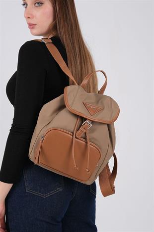 Silver & Polo SP1231 Kadın Sırt Çantası  Vizon-Taba