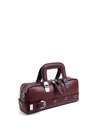 Silver & Polo SP1258 Kadın El Çantası Düz Bordo