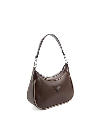 Silver Polo SP1180 Kadın Omuz Çantası Düz Kahve-Kahve-Vizon