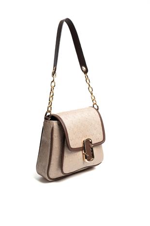 Silver & Polo SP1147 Kadın Omuz Çantası Logolu Nut-Kahve