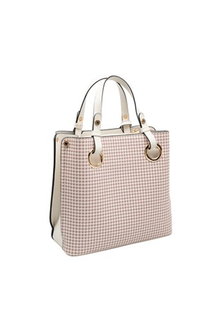 Silver & Polo SP975 Kadın El Çantası King Desen Bordo-Kemik