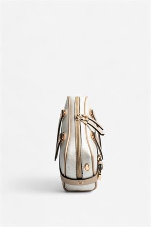 Silver & Polo SP1258 Kadın El Çantası Logolu Sedef-S.Nut