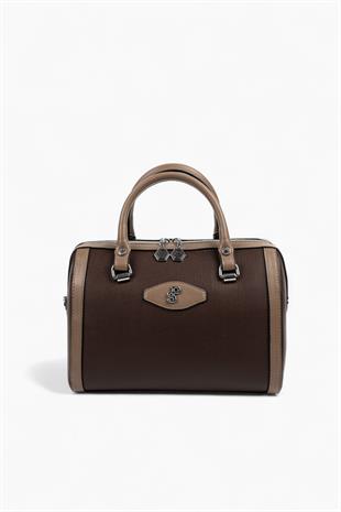 Silver & Polo Kahve - Vizon SP1091 El Çantası