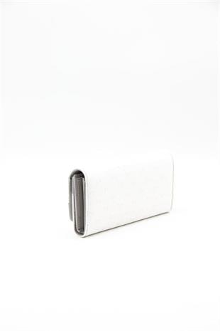 Silver & Polo SP979 Kadın Cüzdan & Kartlık Logolu Beyaz-A.Gri