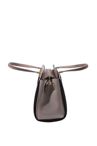 Silver & Polo SP1136 Kadın El Çantası Düz Koyu Bej-Latte