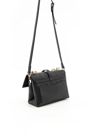 Silver & Polo SP1148 Kadın Çapraz Çanta Logolu Siyah-Siyah