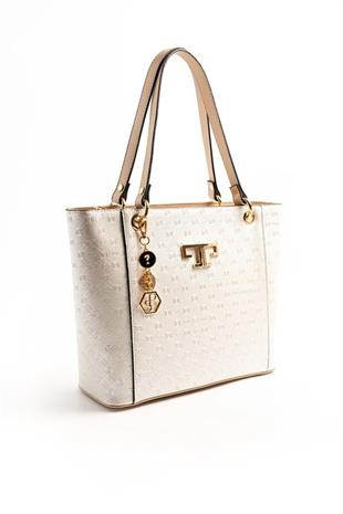Silver & Polo SP1176 Kadın Omuz Çantası Logolu Sedef-S.Nut