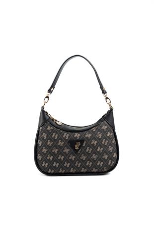 Silver & Polo Füme - Siyah SP1180 Kadın Omuz Çantası