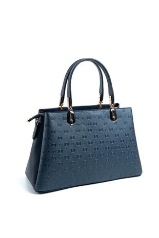Silver & Polo SP1253 Kadın El Çantası Logolu Lacivert-Lacivert