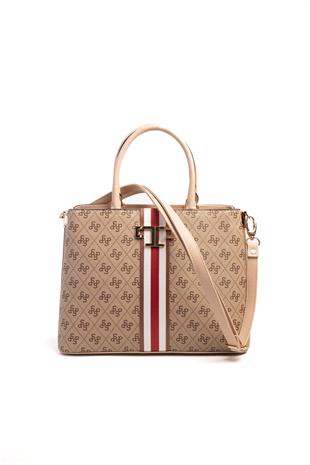 Silver & Polo Koyu Bej - Ten SP924 Kadın El Çantası