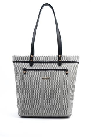 Silver & Polo Siyah Beyaz - Siyah SP1203 Kadın Omuz Çantası