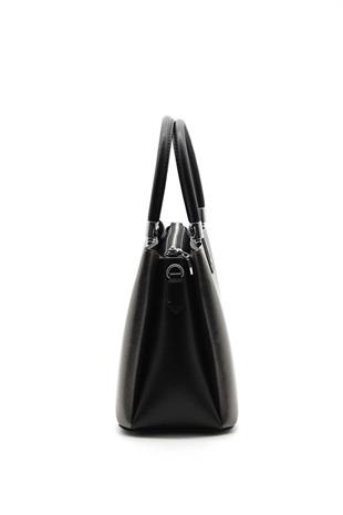 Silver & Polo SP1000 Kadın El Çantası Düz Platin-Siyah