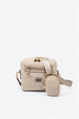 Silver & Polo SP1038 Kadın Çapraz Çanta Bej-Kum