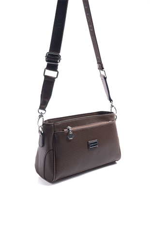 Silver & Polo SP1273 Kadın Çapraz Çanta Petek Kahve