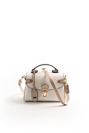 Silver & Polo SP1159 Kadın El Çantası Logolu Sedef-S.Nut