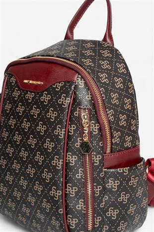 Silver & Polo Kahve Sarı - Bordo SP906 Sırt Çantası