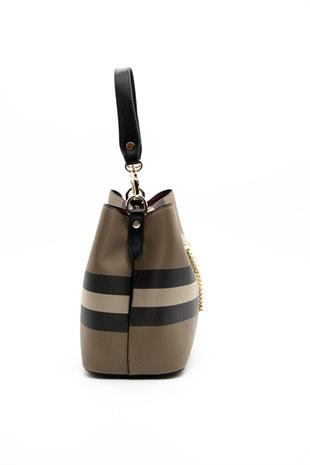 Silver & Polo SP967 Kadın Çapraz Çanta Ekose Kahve-Siyah