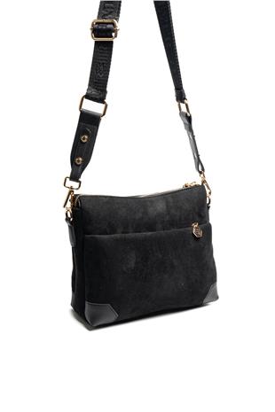 Silver & Polo SP1110 Kadın Çapraz Çanta Süet Siyah