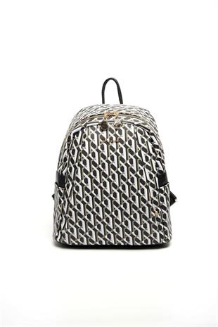 Silver & Polo SP926 Kadın Sırt Çantası Ekose Siyah