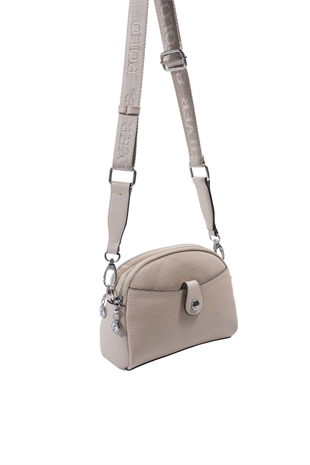 Silver Polo SP1144 Kadın Çapraz Çanta Petek Kum Beji-Kum Beji