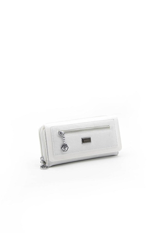 Silver & Polo SP846 Kadın Cüzdan & Kartlık Petek Beyaz