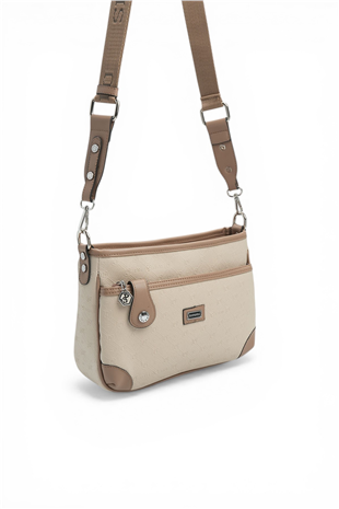 Silver & Polo SP1160 Kadın Çapraz Çanta Fashion Bej-Latte