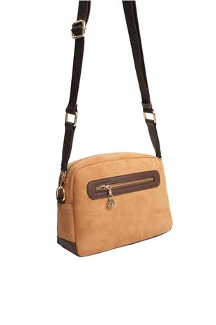 Silver & Polo SP1201 Kadın Çapraz Çanta Süet Taba-Kahve
