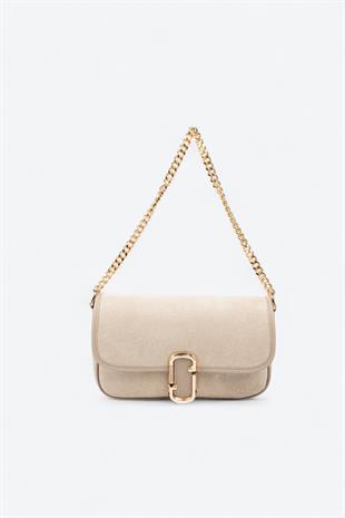 Silver & Polo SP1171 Kadın Omuz Çantası Süet Bej-Kum