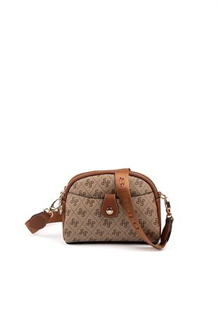 Silver & Polo Koyu Bej  - Taba SP1144 Kadın Çapraz Çanta