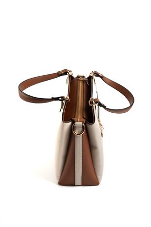 Silver & Polo Bej - Taba SP972 Kadın El Çantası